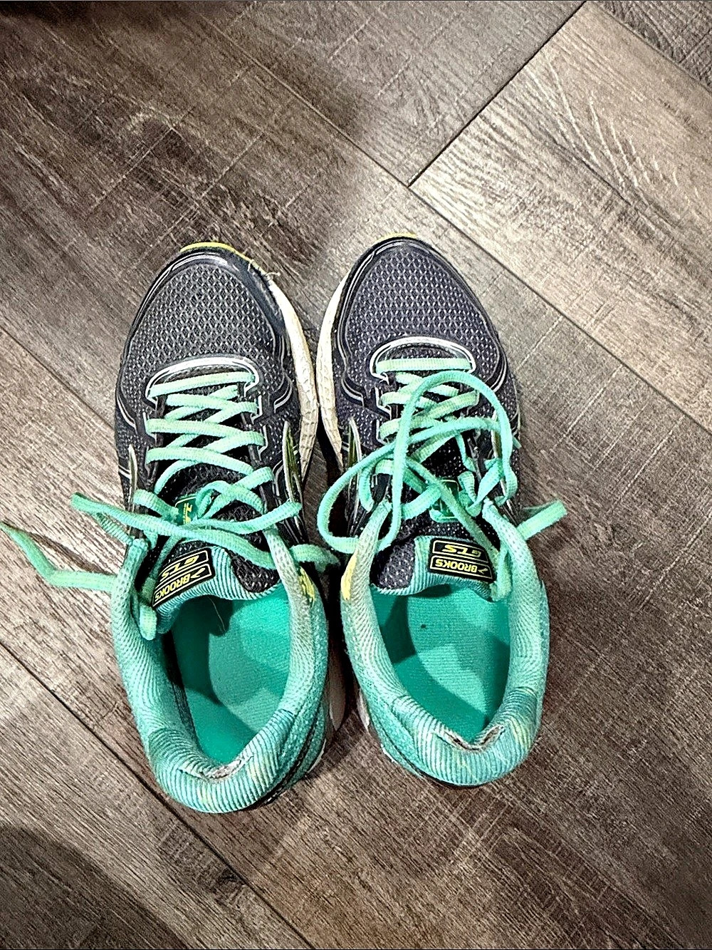 Brooks Athletic Shoes in Black & Green